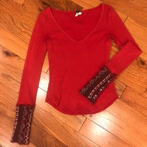 Free people S red thermal